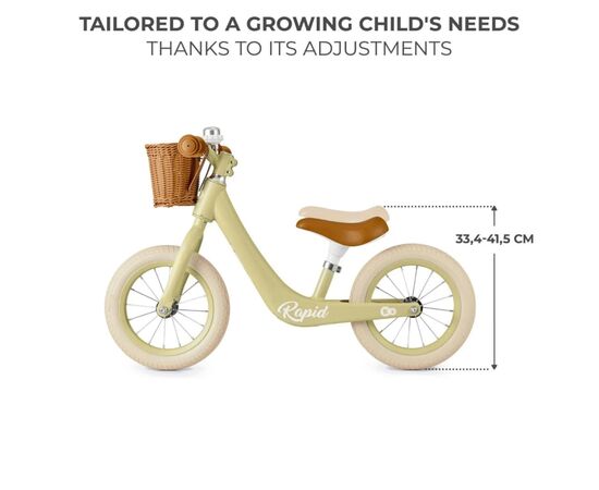 Беговел Kinderkraft Rapid 2 Savannah Green (KRRAPI02GRE0000) (5902533924882), изображение 9