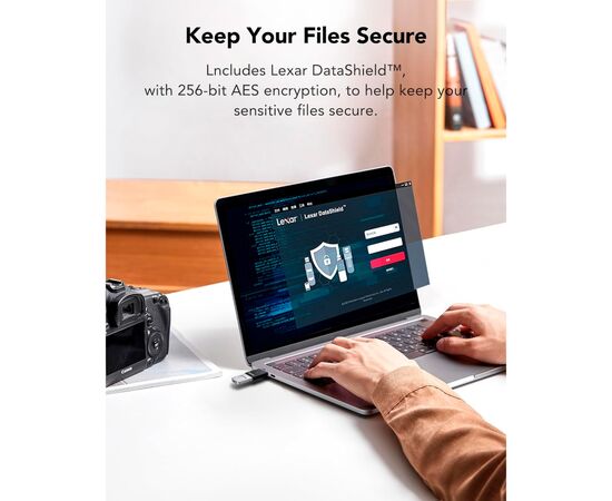USB флеш накопитель Lexar 256GB JumpDrive Fingerprint F35 Pro USB 3.2 (LJDF35P256G-RNBNG), изображение 11 USB флеш накопитель Lexar 256GB JumpDrive Fingerprint F35 Pro USB 3.2 (LJDF35P256G-RNBNG), изображение 11