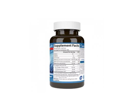 Жирные кислоты Carlson Жир из печени Норвежской Трески, 1000 мг, Cod Liver Oil, 10 (CAR-01301), изображение 2 Жирные кислоты Carlson Жир из печени Норвежской Трески, 1000 мг, Cod Liver Oil, 10 (CAR-01301), изображение 2