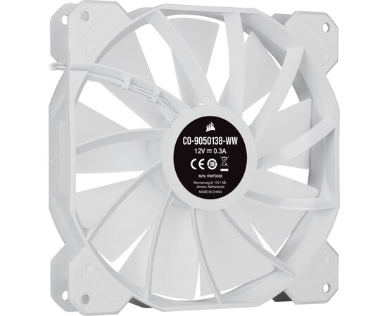 Кулер для корпуса Corsair SP140 RGB ELITE White (CO-9050139-WW), изображение 7 Кулер для корпуса Corsair SP140 RGB ELITE White (CO-9050139-WW), изображение 7