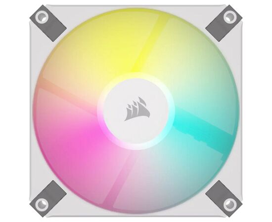 Кулер для корпуса Corsair iCUE AF120 RGB Slim White Dual Fan Kit (CO-9050165-WW), изображение 2 Кулер для корпуса Corsair iCUE AF120 RGB Slim White Dual Fan Kit (CO-9050165-WW), изображение 2