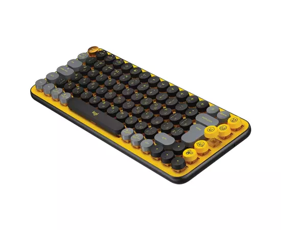 Клавиатура Logitech POP Keys Wireless Mechanical Keyboard UA Blast Yellow (920-010735), изображение 3 Клавиатура Logitech POP Keys Wireless Mechanical Keyboard UA Blast Yellow (920-010735), изображение 3