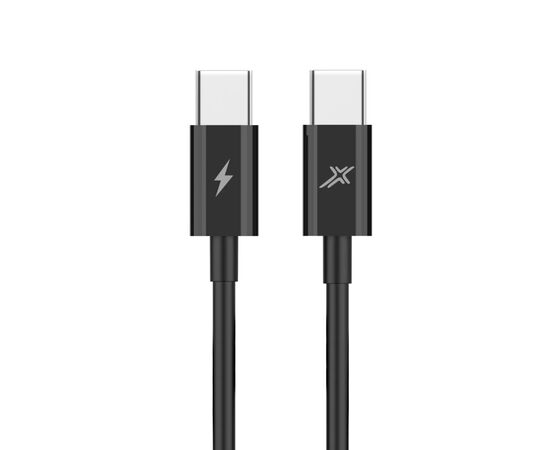 Дата кабель Type-C to Type-C 60W CC-07B Black Grand-X (CC-07B)