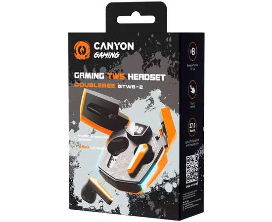 Наушники Canyon GTWS-2 Gaming Orange (CND-GTWS2O), изображение 6 Наушники Canyon GTWS-2 Gaming Orange (CND-GTWS2O), изображение 6