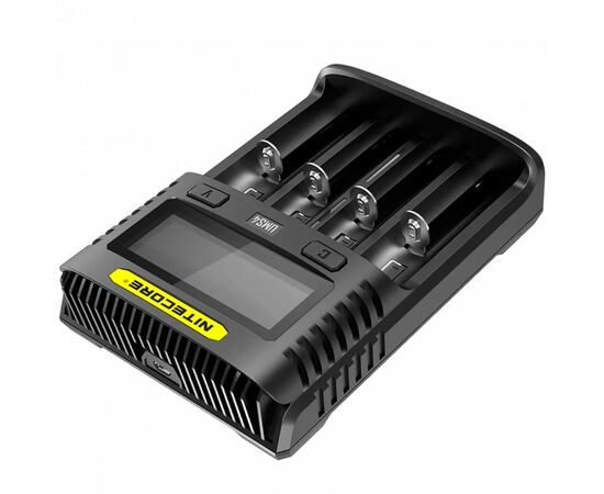 Зарядное устройство для аккумуляторов Nitecore Digicharger UMS4 (4 channels, LCD, Li-ion, IMR, Ni-Mh, Ni-Cd, 4A) (UMS4), изображение 2 Зарядное устройство для аккумуляторов Nitecore Digicharger UMS4 (4 channels, LCD, Li-ion, IMR, Ni-Mh, Ni-Cd, 4A) (UMS4), изображение 2