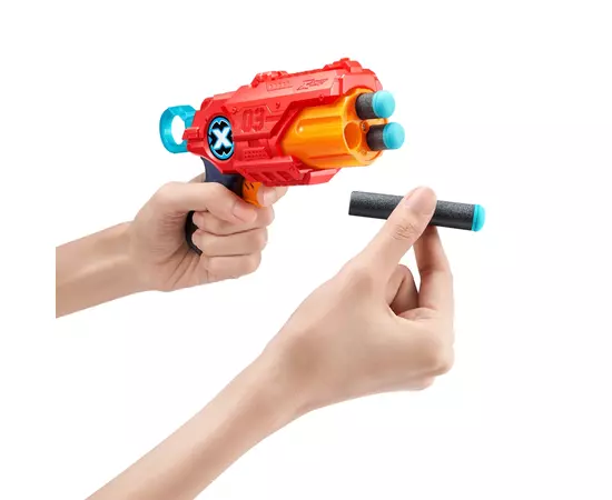Игрушечное оружие Zuru X-Shot Red Набор быстрострельных бластеров EXCEL MK 3 Double (2 бластыра, 3 банки, 16 патронов) (36432R), изображение 4 Игрушечное оружие Zuru X-Shot Red Набор быстрострельных бластеров EXCEL MK 3 Double (2 бластыра, 3 банки, 16 патронов) (36432R), изображение 4