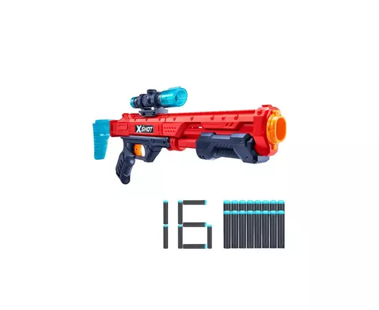 Игрушечное оружие Zuru X-Shot Red Быстрострельный бластер EXCEL Hawk Eye (16 патронов) (36435R)