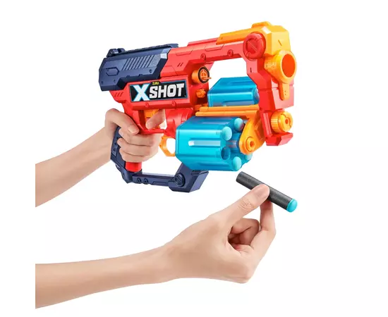 Игрушечное оружие Zuru X-Shot Red Быстрострельный бластер EXCEL Xcess TK-12 (16 патронов) (36436R), изображение 4 Игрушечное оружие Zuru X-Shot Red Быстрострельный бластер EXCEL Xcess TK-12 (16 патронов) (36436R), изображение 4