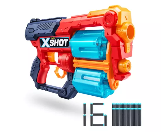 Игрушечное оружие Zuru X-Shot Red Быстрострельный бластер EXCEL Xcess TK-12 (16 патронов) (36436R)