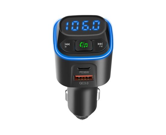 FM модулятор Gelius Tune GP-FMT051 (PD/QC) 36 Watt Black (GP-FMT051), изображение 4 FM модулятор Gelius Tune GP-FMT051 (PD/QC) 36 Watt Black (GP-FMT051), изображение 4