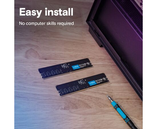 Модуль памяти для компьютера DDR5 8GB 5600 MHz Micron (CT8G56C46U5T), изображение 6 Модуль памяти для компьютера DDR5 8GB 5600 MHz Micron (CT8G56C46U5T), изображение 6