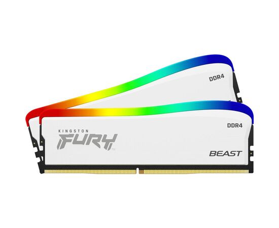 Модуль памяти для компьютера DDR4 16GB (2x8GB) 3200 MHz Beast White RGB SE Kingston Fury (ex.HyperX) (KF432C16BWAK2/16), изображение 2 Модуль памяти для компьютера DDR4 16GB (2x8GB) 3200 MHz Beast White RGB SE Kingston Fury (ex.HyperX) (KF432C16BWAK2/16), изображение 2