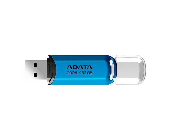 USB флеш накопитель ADATA 32GB C906 Blue USB 2.0 (AC906-32G-RWB), изображение 2 USB флеш накопитель ADATA 32GB C906 Blue USB 2.0 (AC906-32G-RWB), изображение 2