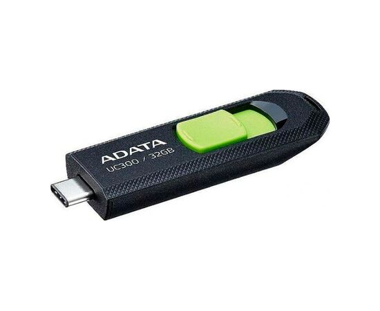 USB флеш накопитель ADATA 32GB UC300 Black/Green Type-C USB 3.2 (ACHO-UC300-32G-RBK/GN), изображение 2 USB флеш накопитель ADATA 32GB UC300 Black/Green Type-C USB 3.2 (ACHO-UC300-32G-RBK/GN), изображение 2