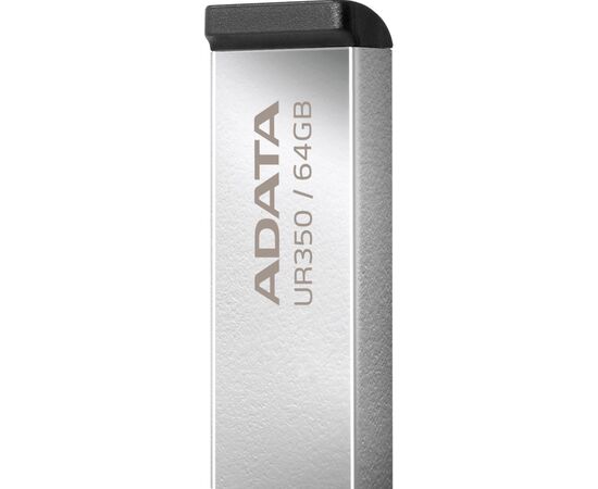USB флеш накопитель ADATA 64GB UR350 Silver-Black USB 3.2 (UR350-64G-RSR/BK), изображение 3 USB флеш накопитель ADATA 64GB UR350 Silver-Black USB 3.2 (UR350-64G-RSR/BK), изображение 3