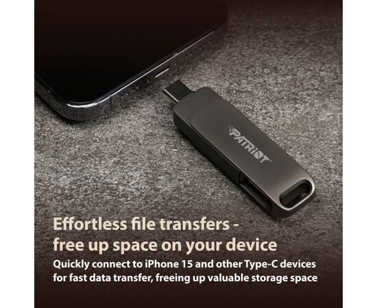 USB флеш накопичувач Patriot 32GB Rage R550 Matte Black USB 3.2/Type-C (PE32GR550DSAD), зображення 8 USB флеш накопичувач Patriot 32GB Rage R550 Matte Black USB 3.2/Type-C (PE32GR550DSAD), зображення 8