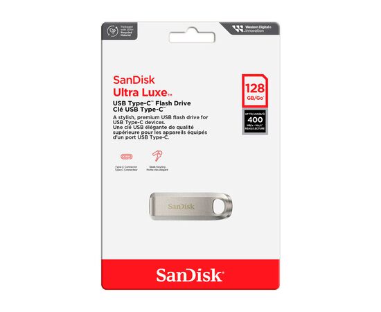 USB флеш накопитель SanDisk 128GB Ultra Luxe Type-C USB 3.2 (SDCZ75-128G-G46), изображение 5 USB флеш накопитель SanDisk 128GB Ultra Luxe Type-C USB 3.2 (SDCZ75-128G-G46), изображение 5