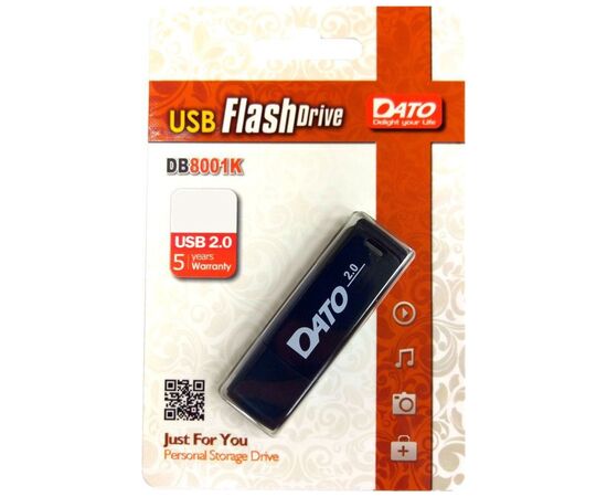 USB флеш накопитель Dato 8GB DB8001 Black USB 2.0 (DB8001K-08G), изображение 4 USB флеш накопитель Dato 8GB DB8001 Black USB 2.0 (DB8001K-08G), изображение 4