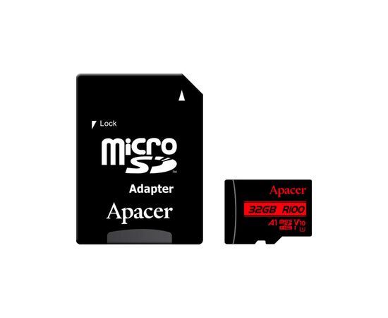 Карта пам'яті Apacer 32GB microSD class 10 UHS-I V10 A1 (AP32GMCSH10UB-R)