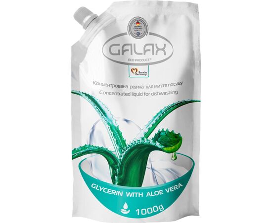 Средство для ручного мытья посуды Galax Глицерин с алоэ вера 1000 г (4260637727480)