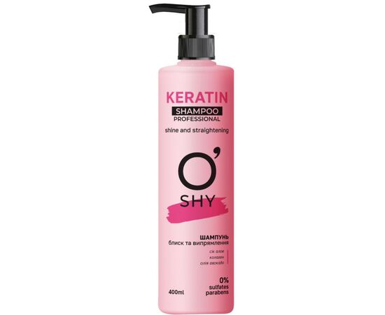 Шампунь O'Shy Keratin Блиск та випрямлення 400 мл (4820263233887)