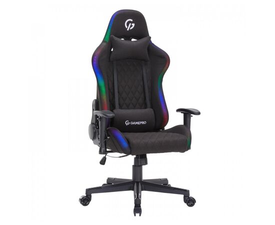 Крісло ігрове GamePro GC700FB Fabric Size L RGB Black (GC700FB RGB)