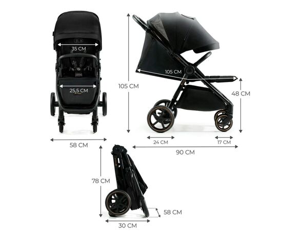 Коляска Kinderkraft Mitzy Ink Black (KSMITZ00BLK0000) (5902533924370), изображение 6 Коляска Kinderkraft Mitzy Ink Black (KSMITZ00BLK0000) (5902533924370), изображение 6