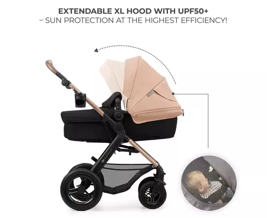 Коляска Kinderkraft 3 в 1 Moov 2 Air Sand Beige (KSMOOV02BEG0000) (5902533925773), изображение 10 Коляска Kinderkraft 3 в 1 Moov 2 Air Sand Beige (KSMOOV02BEG0000) (5902533925773), изображение 10