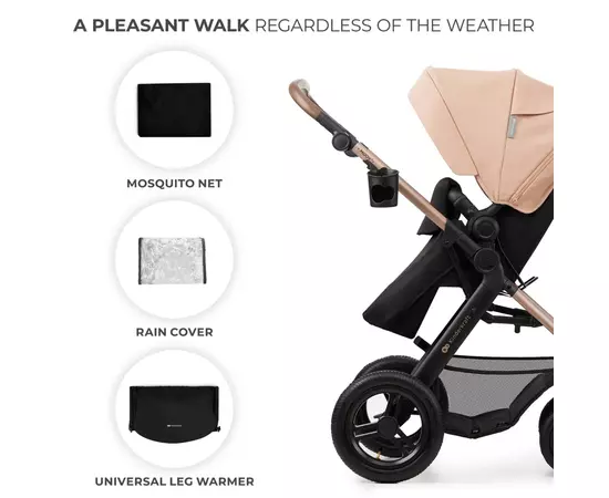 Коляска Kinderkraft 3 в 1 Moov 2 Air Sand Beige (KSMOOV02BEG0000) (5902533925773), изображение 11 Коляска Kinderkraft 3 в 1 Moov 2 Air Sand Beige (KSMOOV02BEG0000) (5902533925773), изображение 11