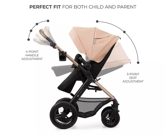 Коляска Kinderkraft 3 в 1 Moov 2 Air Sand Beige (KSMOOV02BEG0000) (5902533925773), изображение 9 Коляска Kinderkraft 3 в 1 Moov 2 Air Sand Beige (KSMOOV02BEG0000) (5902533925773), изображение 9