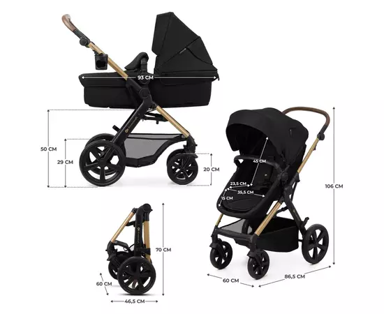 Коляска Kinderkraft 3 в 1 Moov 2 Pure Black (KSMOOV02BLKEV00) (5902533925780), изображение 8 Коляска Kinderkraft 3 в 1 Moov 2 Pure Black (KSMOOV02BLKEV00) (5902533925780), изображение 8