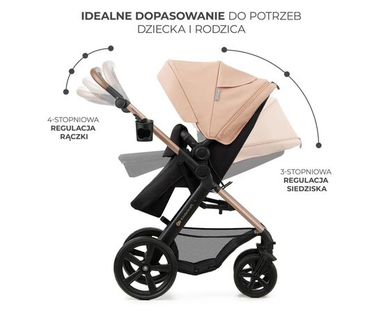 Коляска Kinderkraft 3 в 1 Moov 2 Sand Beige (KSMOOV02BEGEV00) (5902533925803), изображение 9 Коляска Kinderkraft 3 в 1 Moov 2 Sand Beige (KSMOOV02BEGEV00) (5902533925803), изображение 9