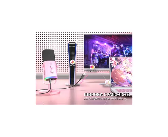 Мікрофон Fifine TAM8P USB/XLR Pink (TAM8P), зображення 8 Мікрофон Fifine TAM8P USB/XLR Pink (TAM8P), зображення 8