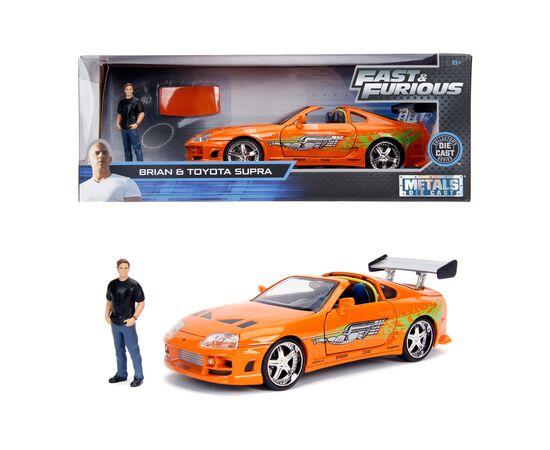Машина Jada металлическая Форсаж Toyota Supra (1995) + фигурка Брайана 1:24 (253205001), изображение 12 Машина Jada металлическая Форсаж Toyota Supra (1995) + фигурка Брайана 1:24 (253205001), изображение 12