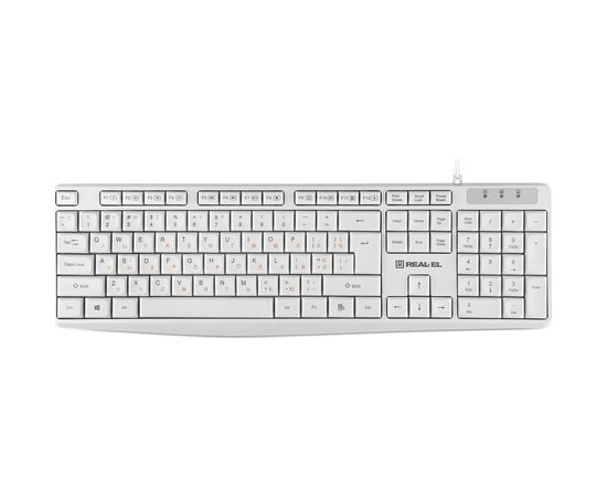 Клавиатура REAL-EL RK-513 USB White (EL123100047), изображение 2 Клавиатура REAL-EL RK-513 USB White (EL123100047), изображение 2