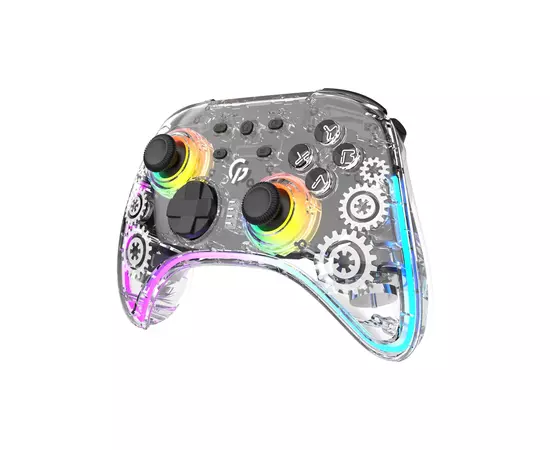 Геймпад GamePro GPX13T 2.4G/BT 5.1/USB/PC/iOS/Android RGB Transparent (GPX13T), зображення 2 Геймпад GamePro GPX13T 2.4G/BT 5.1/USB/PC/iOS/Android RGB Transparent (GPX13T), зображення 2