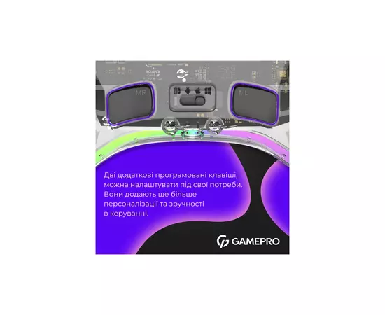 Геймпад GamePro GPX13T 2.4G/BT 5.1/USB/PC/iOS/Android RGB Transparent (GPX13T), зображення 7 Геймпад GamePro GPX13T 2.4G/BT 5.1/USB/PC/iOS/Android RGB Transparent (GPX13T), зображення 7