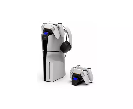 Зарядное устройство iPega PG-P5S016 Для геймпадів DualSense PS5 Sony PlayStation 5 Slim Black (PG-P5S016), изображение 4 Зарядное устройство iPega PG-P5S016 Для геймпадів DualSense PS5 Sony PlayStation 5 Slim Black (PG-P5S016), изображение 4