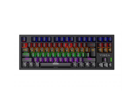 Клавіатура Vinga KBGM-110 87 key LED Blue Switch USB Black (KBGM-110 Black), зображення 3 Клавіатура Vinga KBGM-110 87 key LED Blue Switch USB Black (KBGM-110 Black), зображення 3