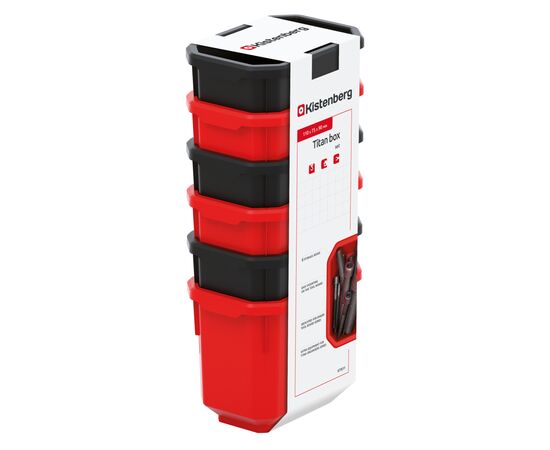 Ящик для инструментов Kistenberg набор емкостей 6 шт, 110*75*263, TITAN, KTIS11 (KTIS11), изображение 8 Ящик для инструментов Kistenberg набор емкостей 6 шт, 110*75*263, TITAN, KTIS11 (KTIS11), изображение 8