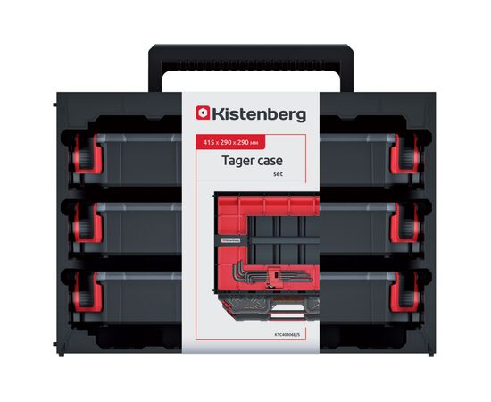 Ящик для инструментов Kistenberg набор органайзеров, 415*290*290, TAGER CASE, KTC40306S (KTC40306S), изображение 3 Ящик для инструментов Kistenberg набор органайзеров, 415*290*290, TAGER CASE, KTC40306S (KTC40306S), изображение 3