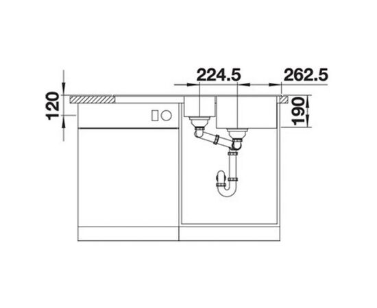 Мойка кухонная Blanco 522207 LEGRA 6S АНТРАЦИТ, изображение 4 Мойка кухонная Blanco 522207 LEGRA 6S АНТРАЦИТ, изображение 4