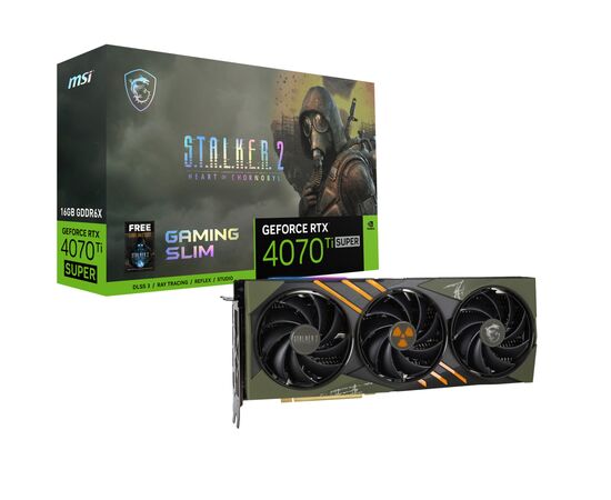 Видеокарта MSI GeForce RTX4070Ti SUPER 16Gb GAMING SLIM STALKER 2 EDITION (RTX 4070 Ti SUPER 16G GAMING SLIM STALKER 2 EDITION), изображение 9 Видеокарта MSI GeForce RTX4070Ti SUPER 16Gb GAMING SLIM STALKER 2 EDITION (RTX 4070 Ti SUPER 16G GAMING SLIM STALKER 2 EDITION), изображение 9
