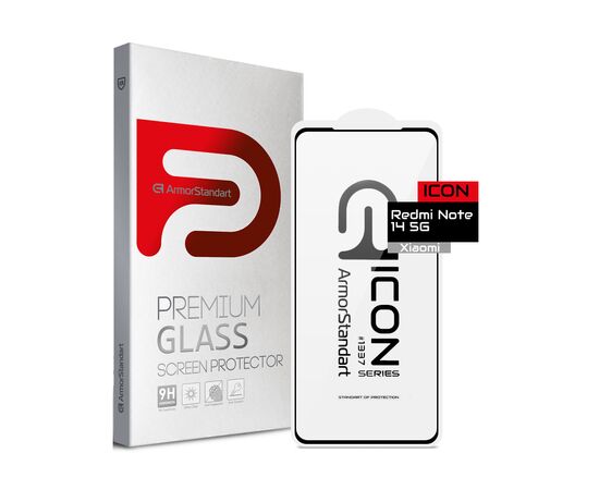 Стекло защитное Armorstandart Icon Xiaomi Redmi Note 14 5G Black (ARM83174)