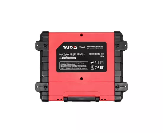 Зарядное устройство для автомобильного аккумулятора Yato YT-83003, изображение 3 Зарядное устройство для автомобильного аккумулятора Yato YT-83003, изображение 3