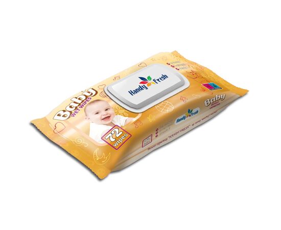 Дитячі вологі серветки Handy Fresh яблуко, клапан, 72 шт (4820237500205)