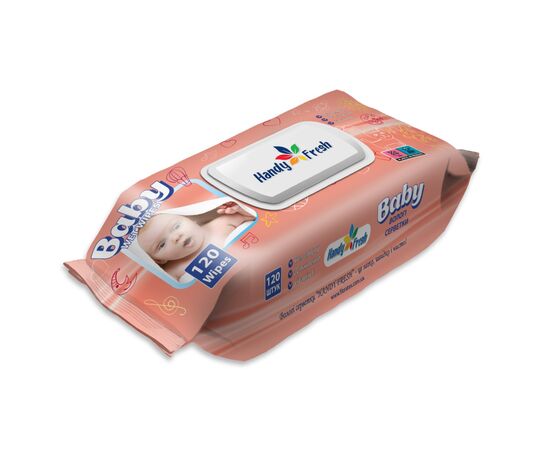Дитячі вологі серветки Handy Fresh яблуко, клапан 120 шт (4820237500212)