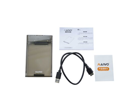 Карман внешний Maiwo 2.5" SATA/SSD HDD - USB3.0 (K2510B), изображение 6 Карман внешний Maiwo 2.5" SATA/SSD HDD - USB3.0 (K2510B), изображение 6