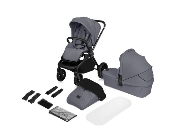 Коляска Lionelo 2 в 1 Mika Plus Grey Stone (LO-MIKA PLUS 2IN1 GREY STONE), изображение 12 Коляска Lionelo 2 в 1 Mika Plus Grey Stone (LO-MIKA PLUS 2IN1 GREY STONE), изображение 12