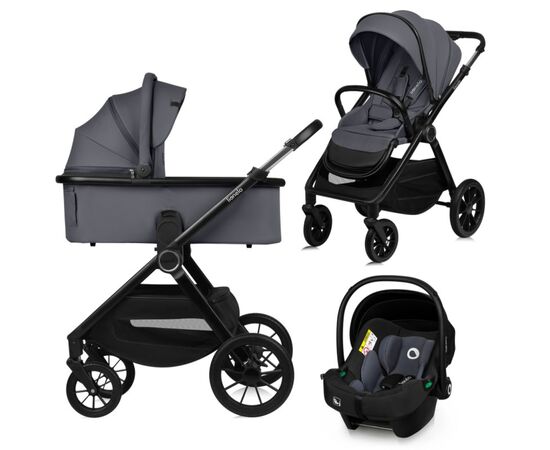 Коляска Lionelo 3 в 1 Layla Grey Stone (LO-LAYLA 3IN1 GREY STONE)